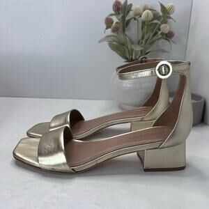 Bernardo Jalena Leather Ankle Strap Sandals Champagne Women's 10M Tried On